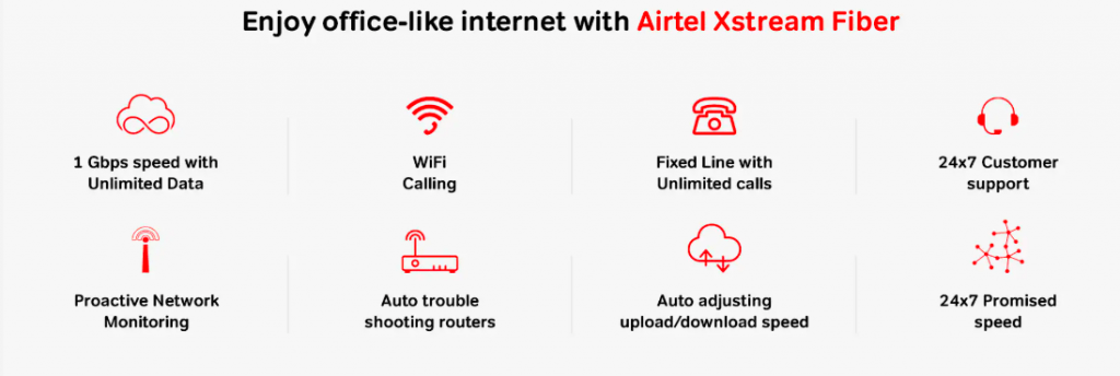 key Features of Airtel Broadband